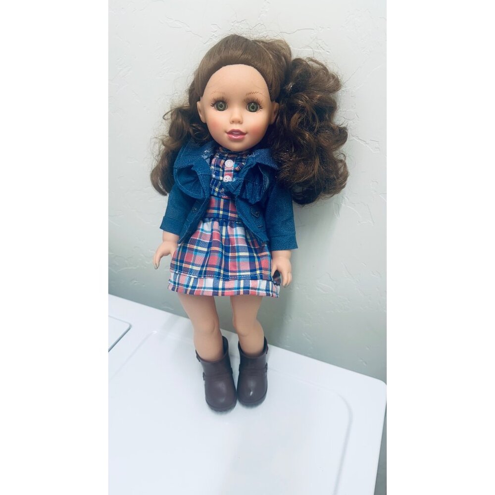 New Adventure 2020 doll Style Girl long Luscious hair brunette, 16 inches tall